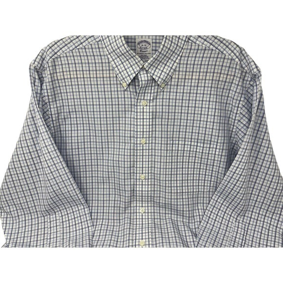 Brooks Brothers Classic Button Up Shirt Men's Blue White Long Sleeve 16-32 - Picture 2 of 7